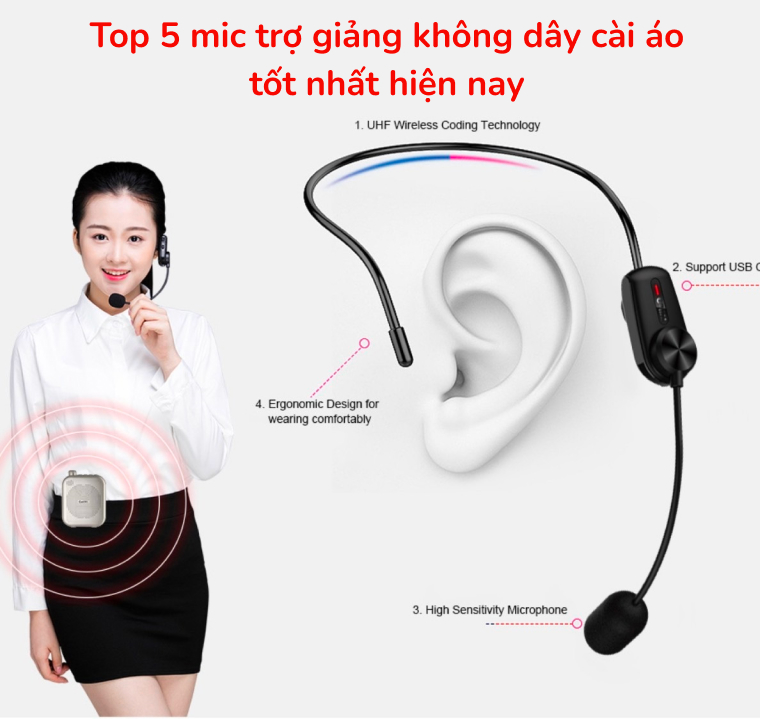 Top 5 mic trợ giảng không dây cài áo tốt nhất hiện nay